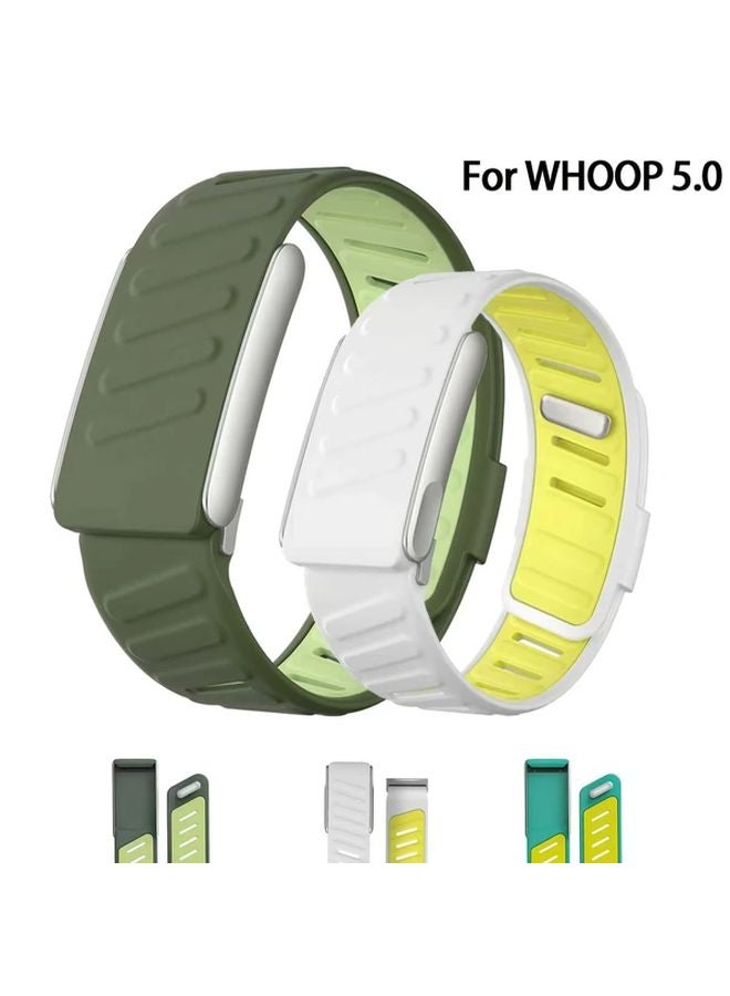 Whoop 5 0 Replacement Strap Greenish Yellow Adjustable Sport Band For Workouts - Image 1